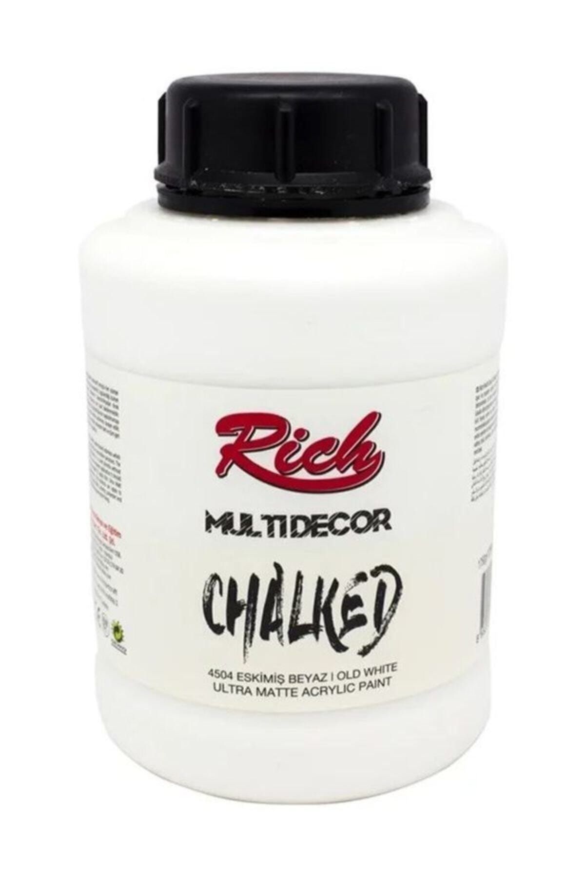 rich multi decor chalked akrilik boya 1750ml 4504 eskimis beyaz fiyati yorumlari trendyol