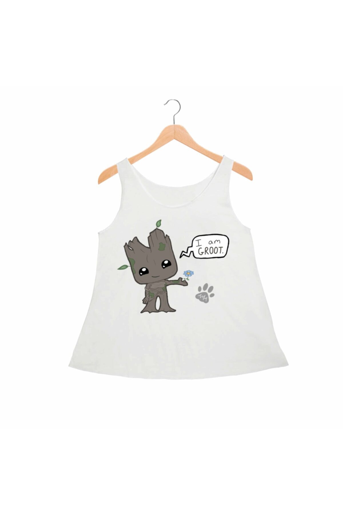Alfa Tshirt Galaksinin Koruyucuları-groot Bayan Atlet Standart Kesim