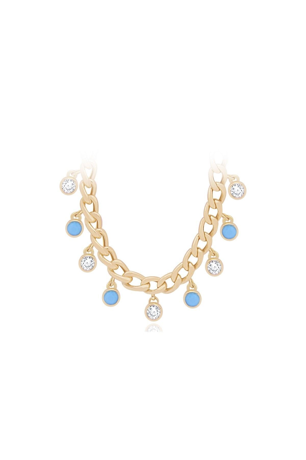 Diamond LineGülaylar Kadın Sarı Altın 14 Ayar Kolye