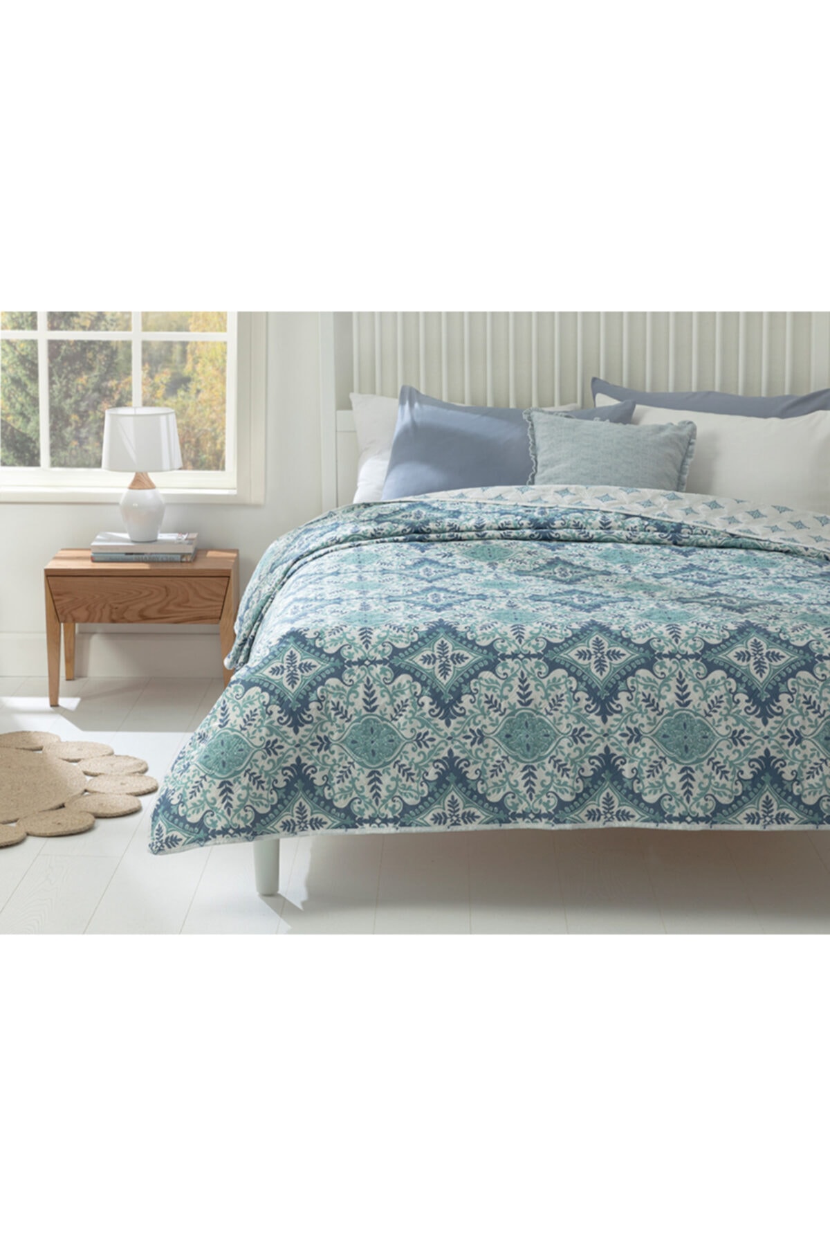 english home cameo tek kisilik cok amacli yatak ortusu 160x220 cm mavi fiyati yorumlari trendyol