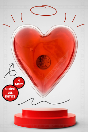 4 Adet Kalp Şekilli Sihirli Jel Isıtıcı, Isınmatik, Cep Sobası, Avcı Balıkçı Dağcı Kamp El Isıtıcısı Image 0