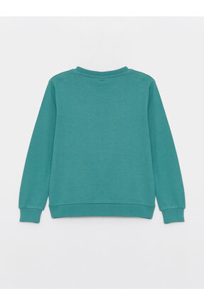 Bisiklet Yaka Baskılı Uzun Kollu Erkek Çocuk Tişört Image 1