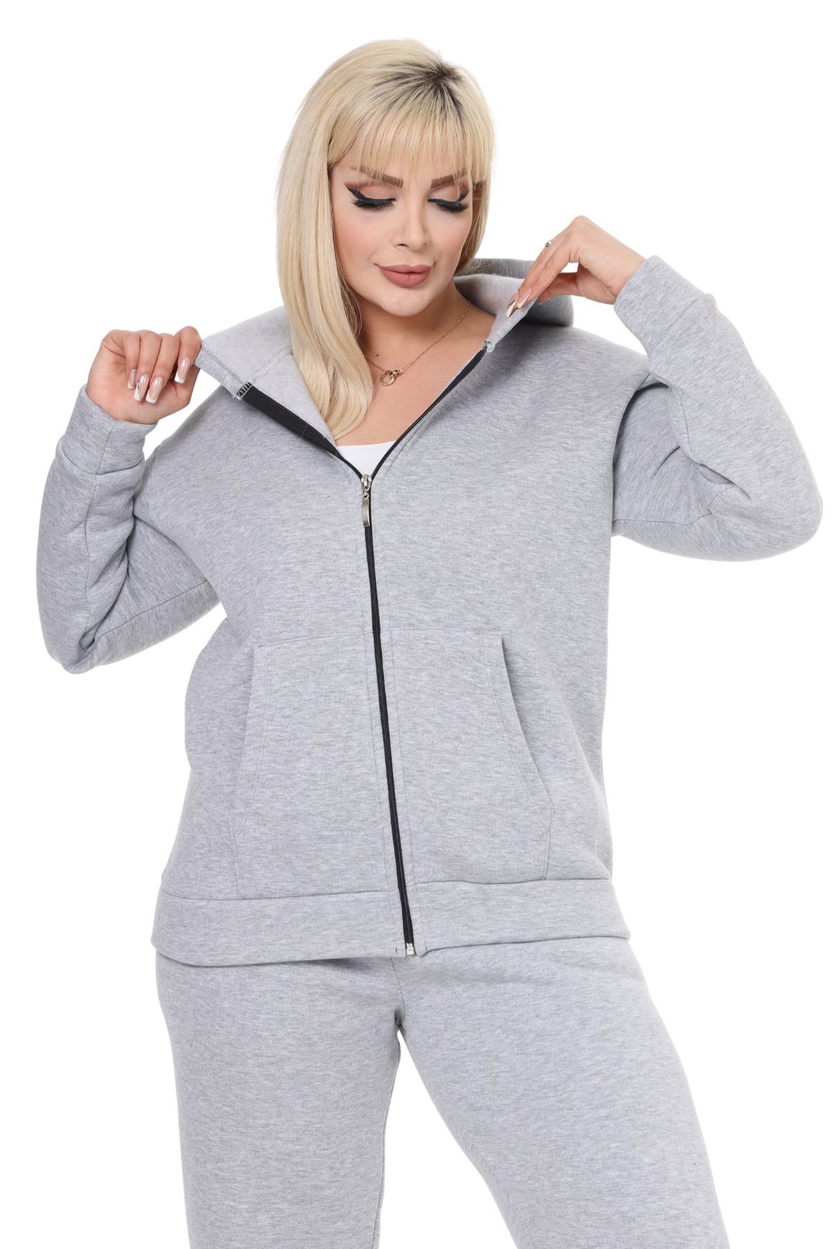 Grey zip up shop tracksuit