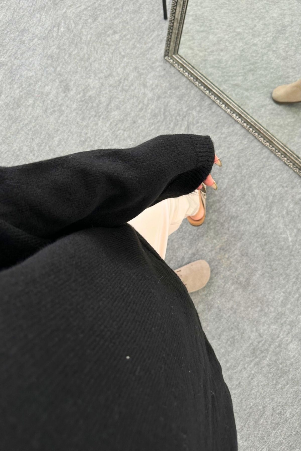 ژاکت بافتنی آستین گشاد زنانه Pinterest مدل Pinterest ژاکت نرم قد متوسط ​​اورسایز