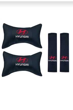 Hyundai accent era oto boyun yastığı deri yastık kemer pedi konfor set Image 0