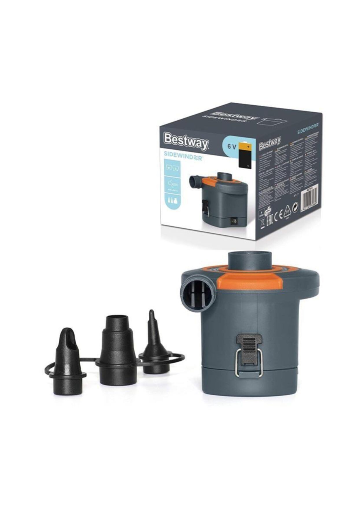 BESTWAY Sidewinder Pille Çalışan 6 V Elektrikli Hava Pompası