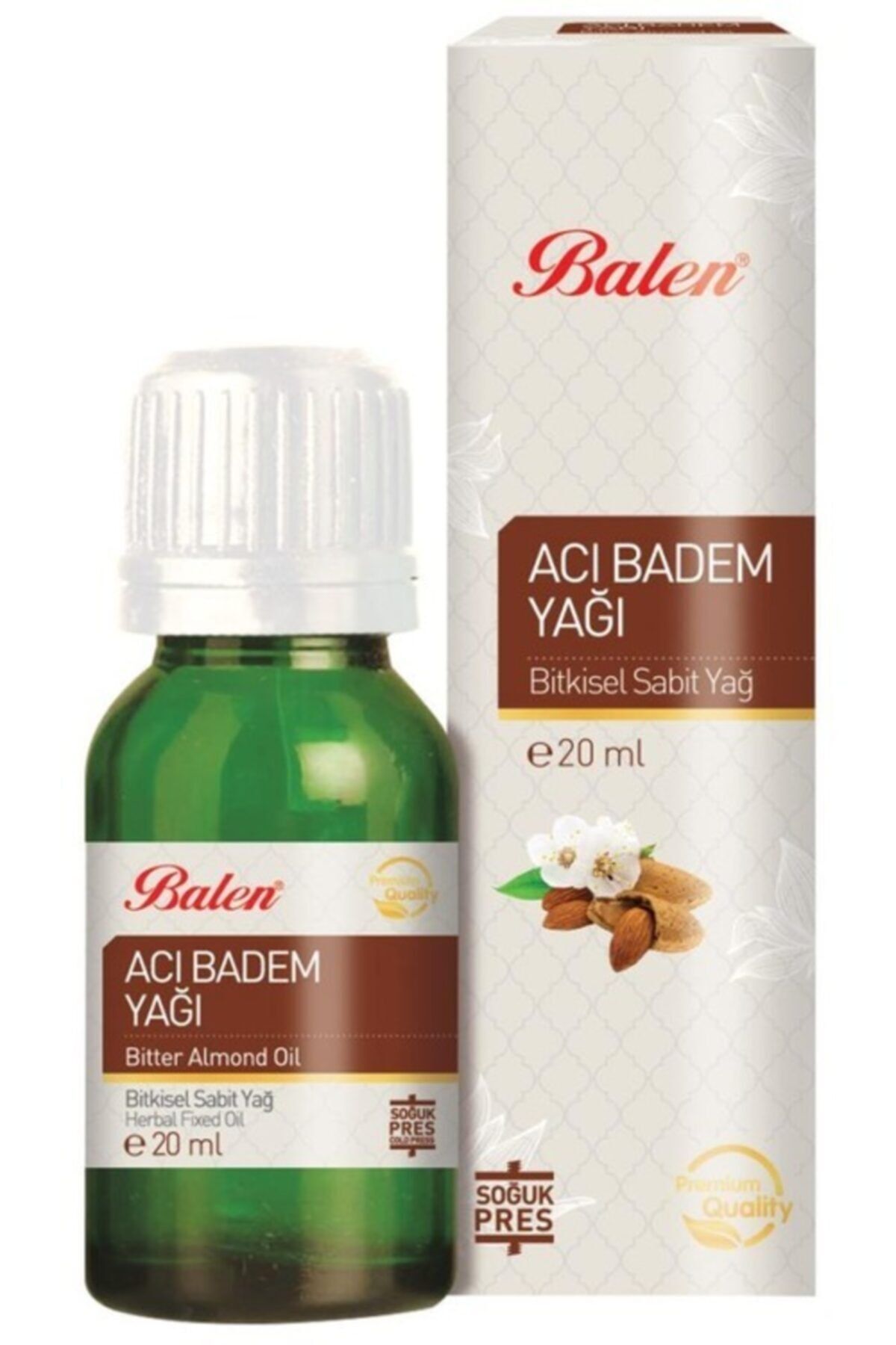 Balen Acı Badem Yağı 20 ml Soğuk Pres