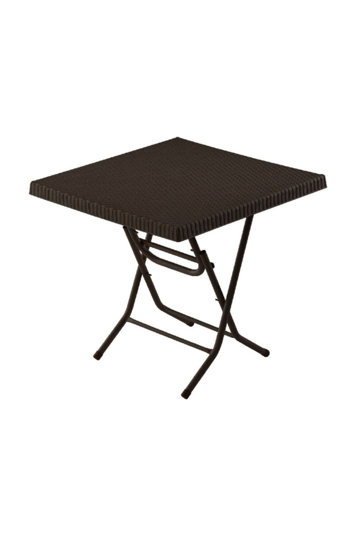 comfort palmiye 80x80 katlanabilir rattan teras balkon bahce masasi katlanabilir masa fiyati yorumlari trendyol