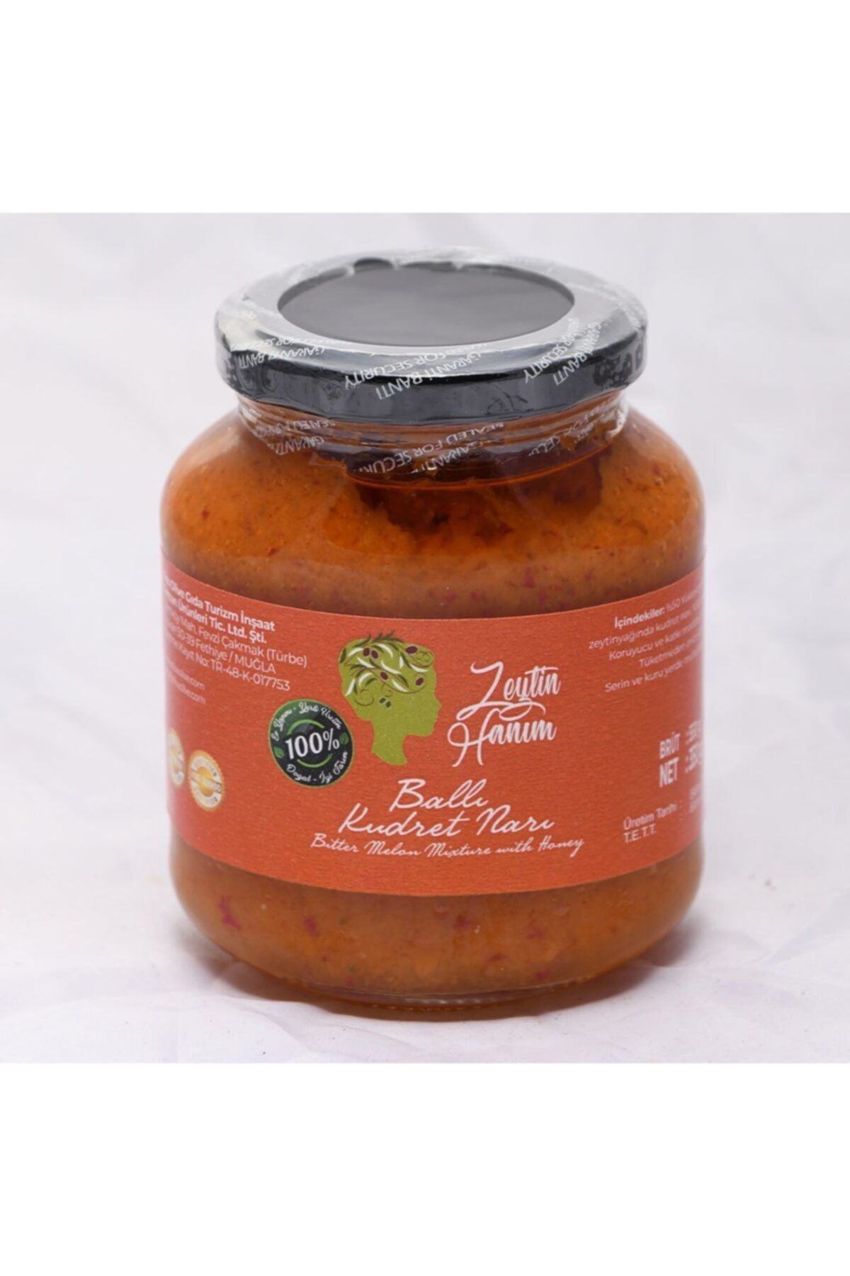 ZEYTİN HANIM Ballı Kudret Narı Brüt 550gr (polifenollü Zeytinyağında Çözünmüş)