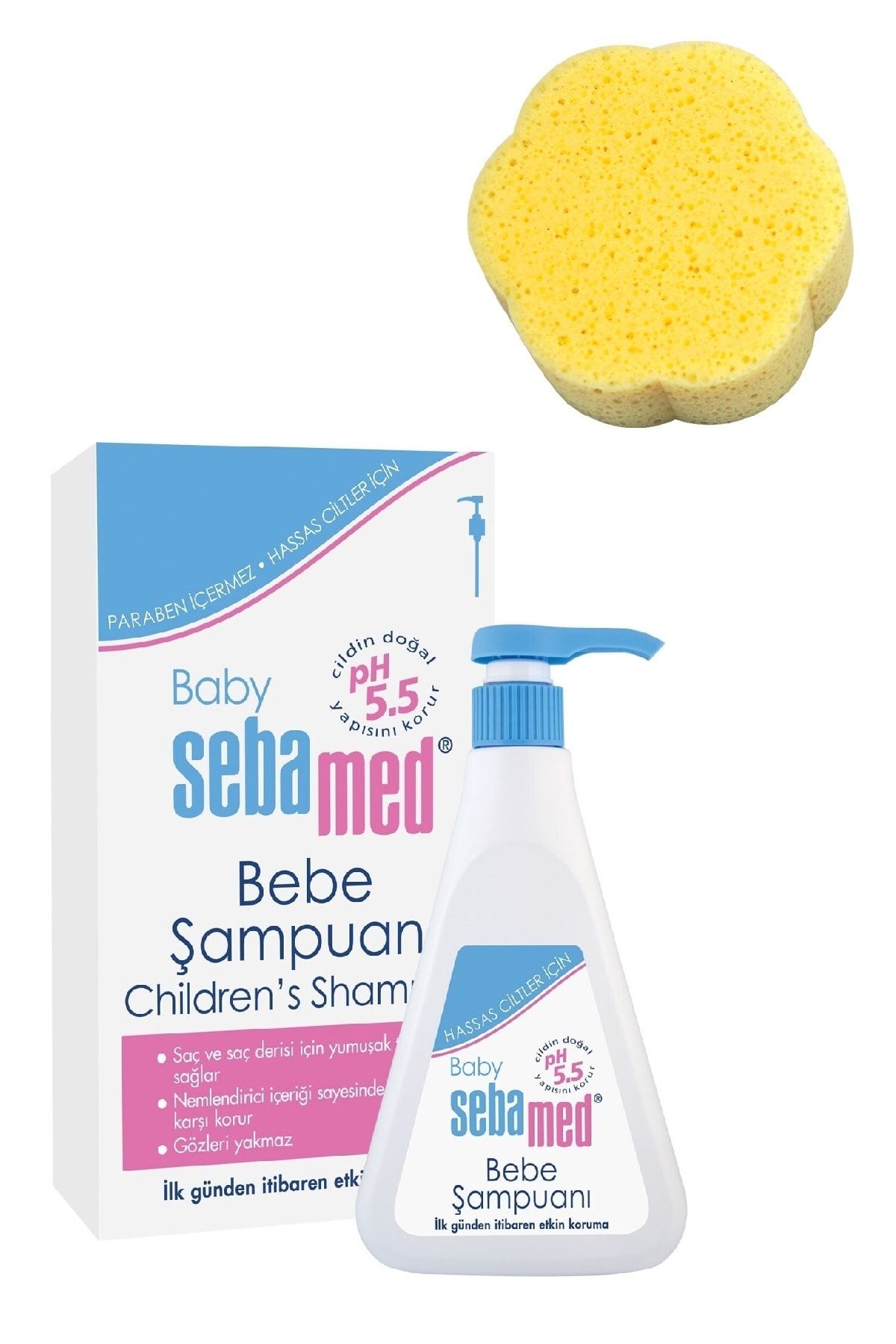Sebamed Bebek Şampuanı 500 Ml + Banyo Süngeri Ekstra Yumuşak