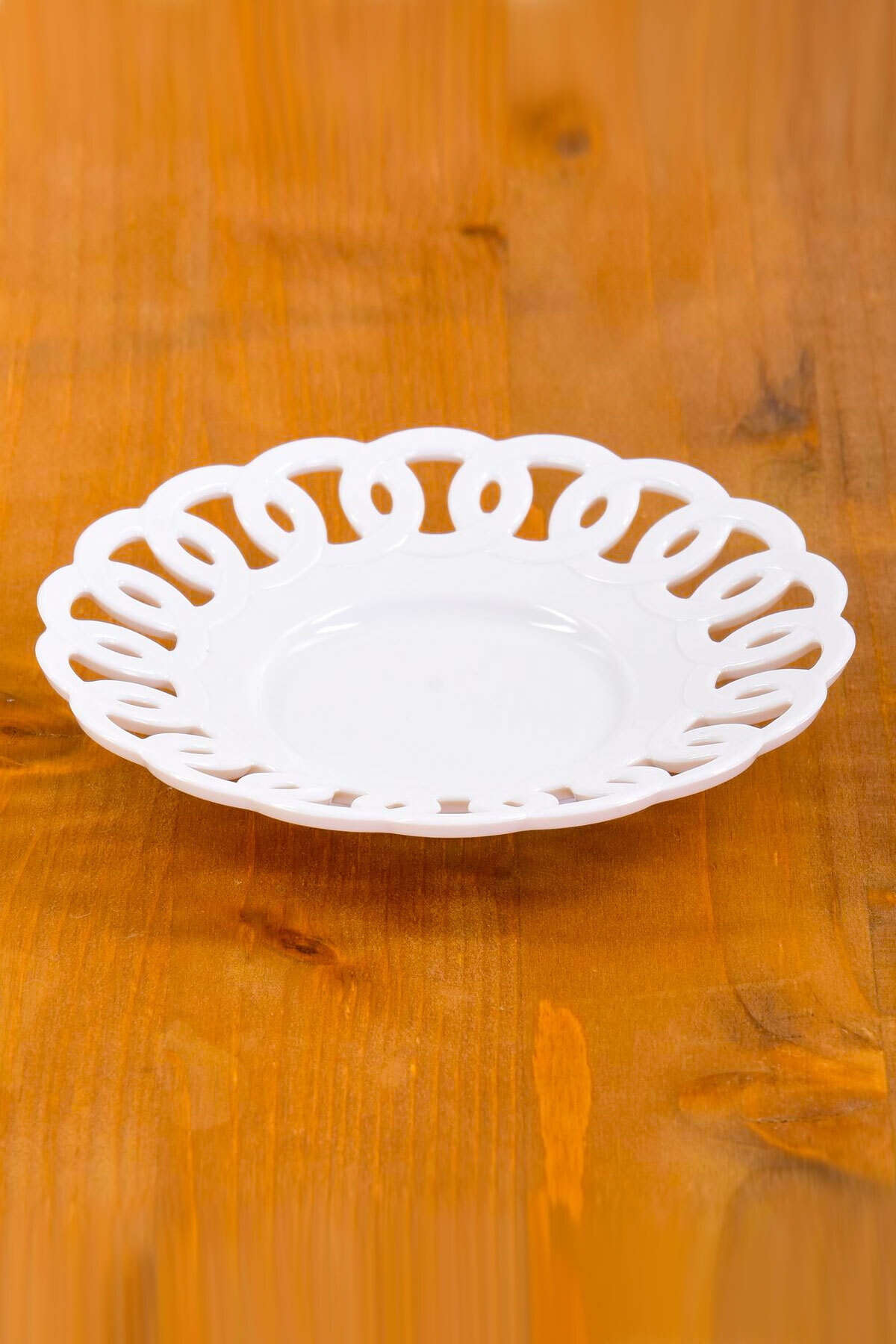 FERHOME Çay Bardağı Tabağı 6’lı Set Porselen Görünümlü Bardak Altlığı Çay Tabağı