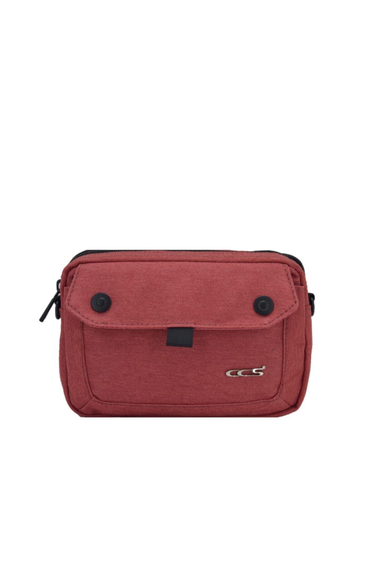 ÇÇS Kırmızı Kapaklı Kumaş Bel ve Omuz Çantası