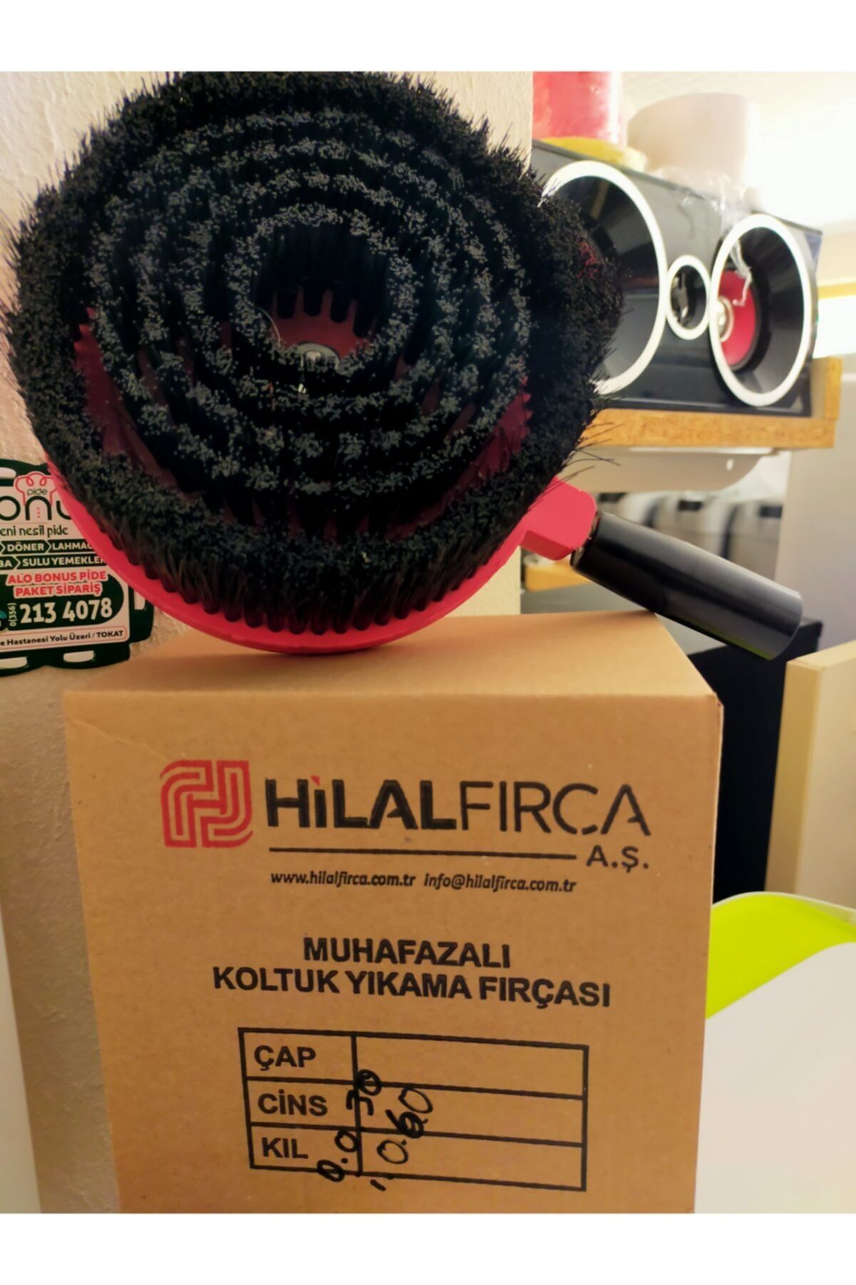hilal Muhafazalı Su Sıçratmayan Koltuk Fırçası