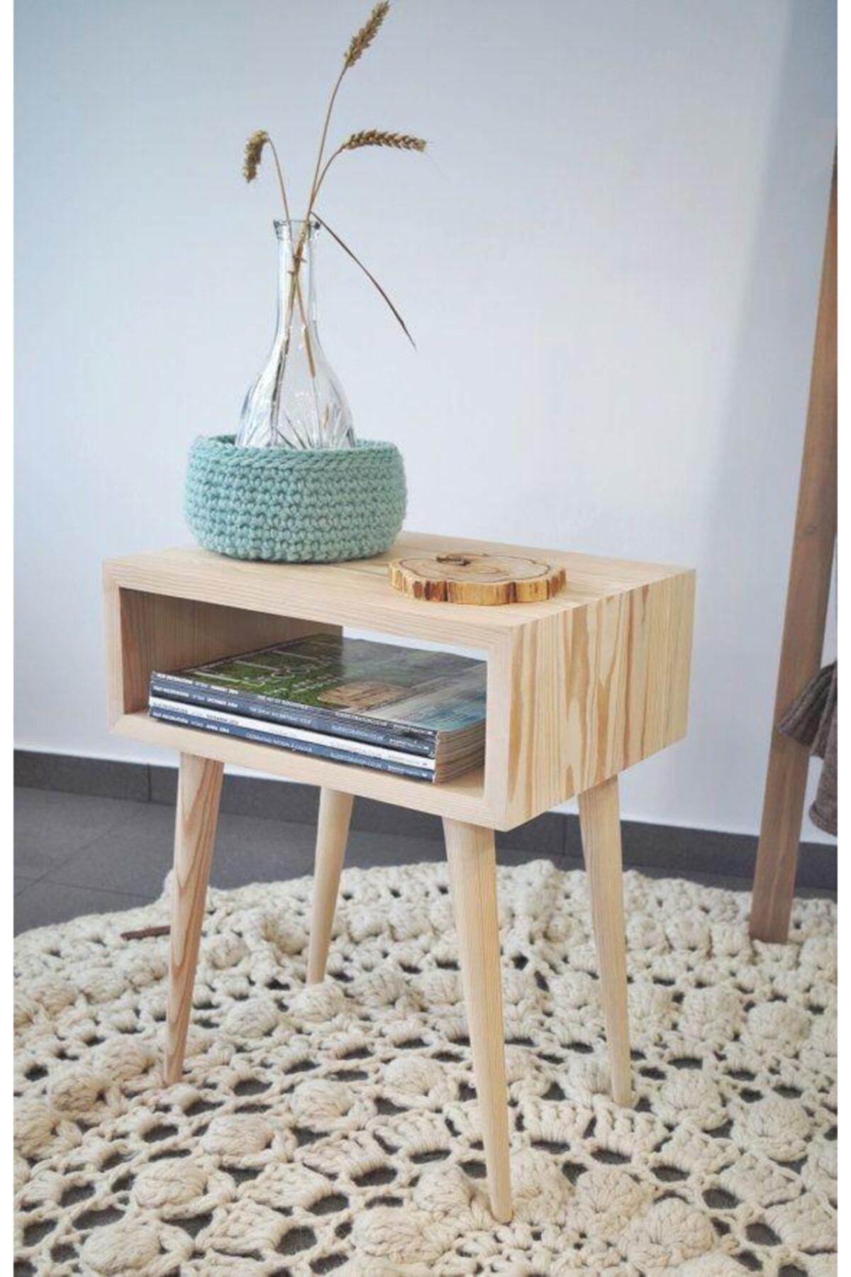 Latanwood Masif Ahşap Dekoratif Sehpa