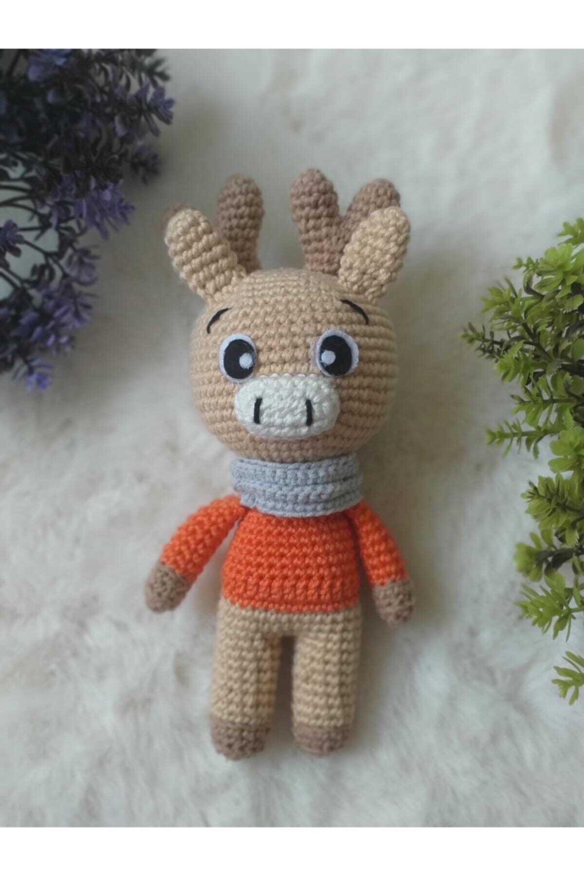 USTAHOBİEVİ Amigurumi Sevimli Geyik Organik Oyuncak