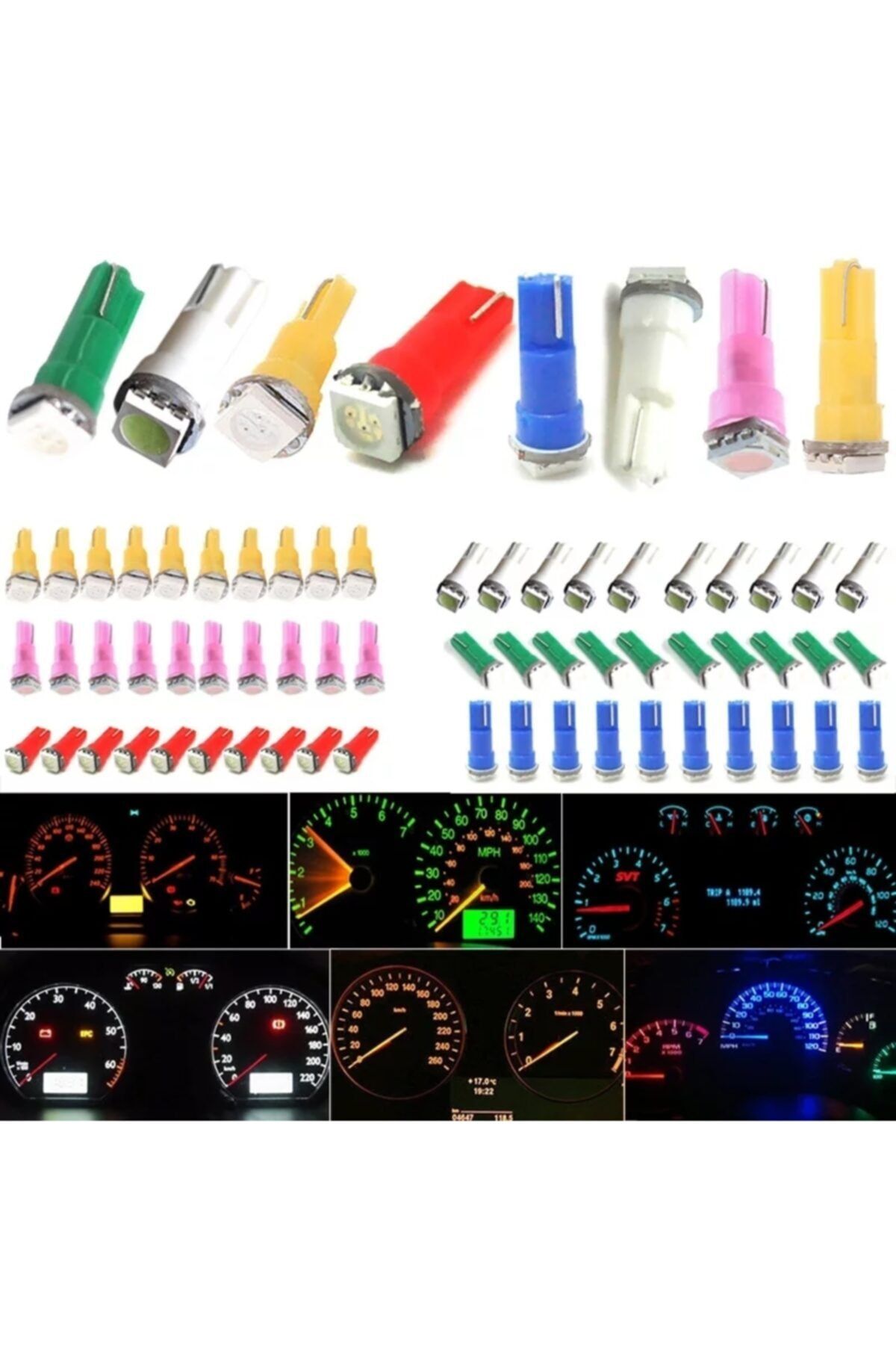 gurlerotoaksesuar t5 led ampul gosterge lambasi mini dipsiz mavi renk 12v 10 adet fiyati yorumlari trendyol
