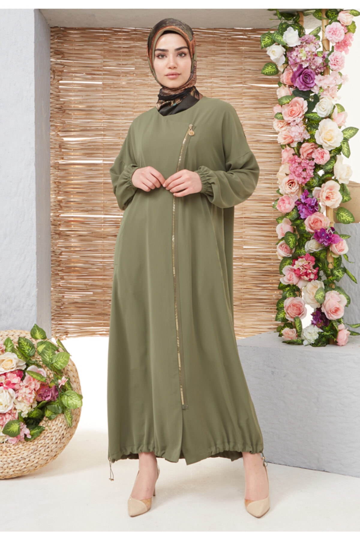 Setrms Kadın Haki Anvelop Spor Pardösü