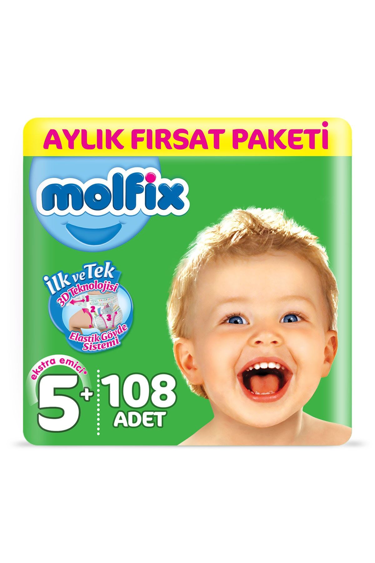 molfix bebek bezi 5 beden junior plus aylik firsat paketi 108 adet fiyati yorumlari trendyol
