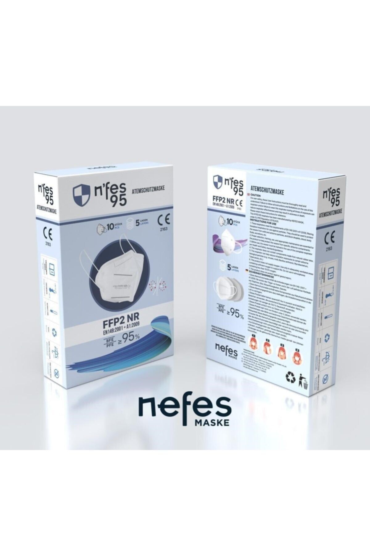 Nfes maske Vetta N95 Maske 5 Kutu 50 Adet