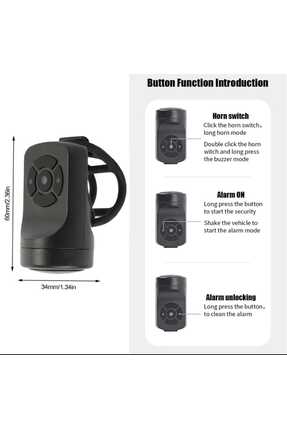 4 Modlu Usb Şarj Edilebilir Alarm Ikaz Korna Image 3