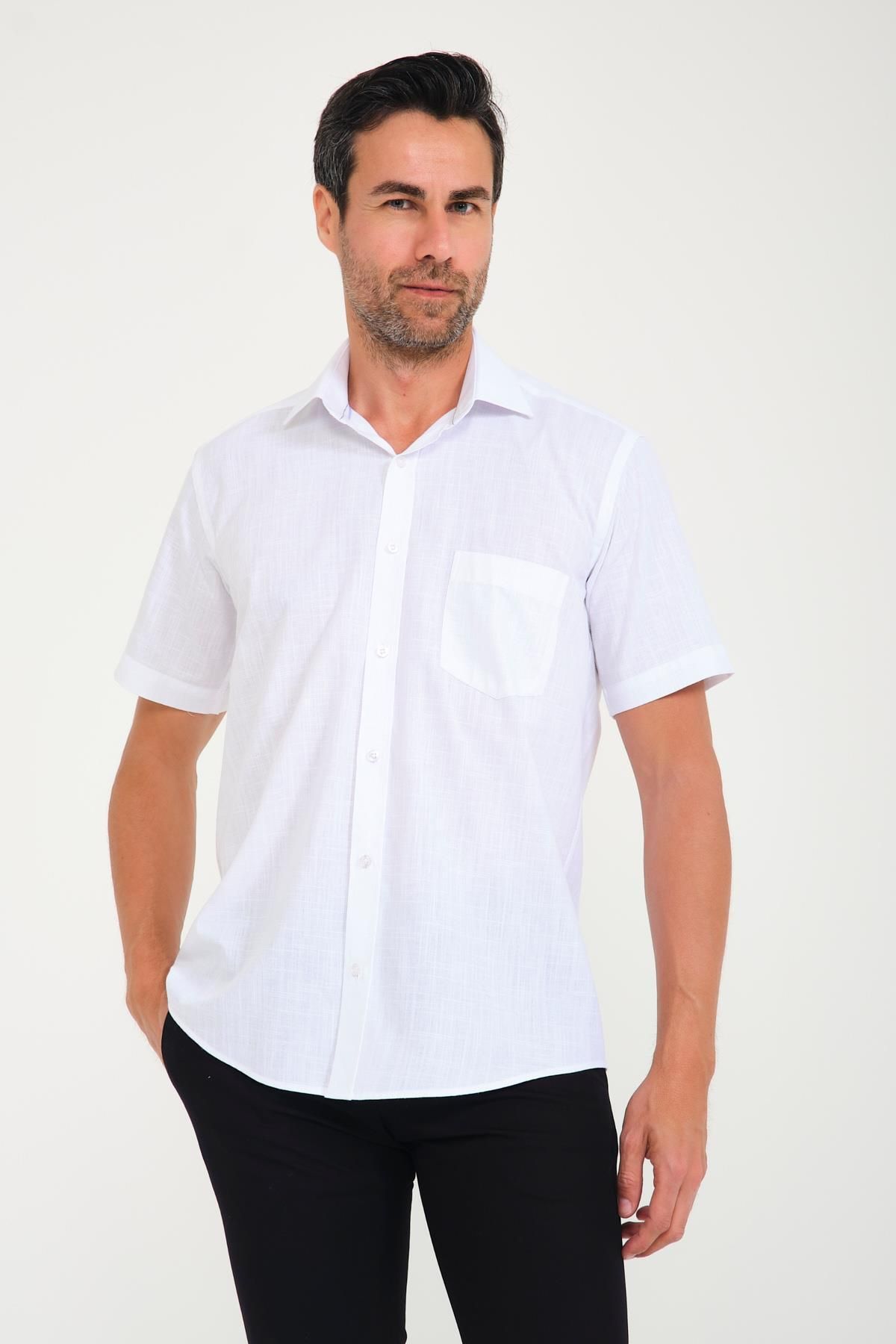 White short sleeve polo shop button down