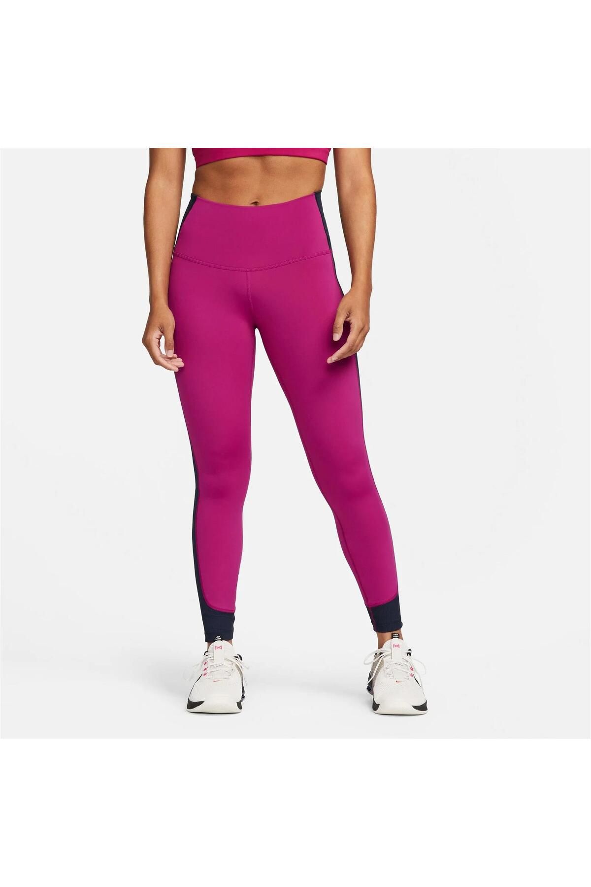 Nike Yoga Dri-fit High Rise 7/8 Nvlty Women's Pink Leggings Dq5622