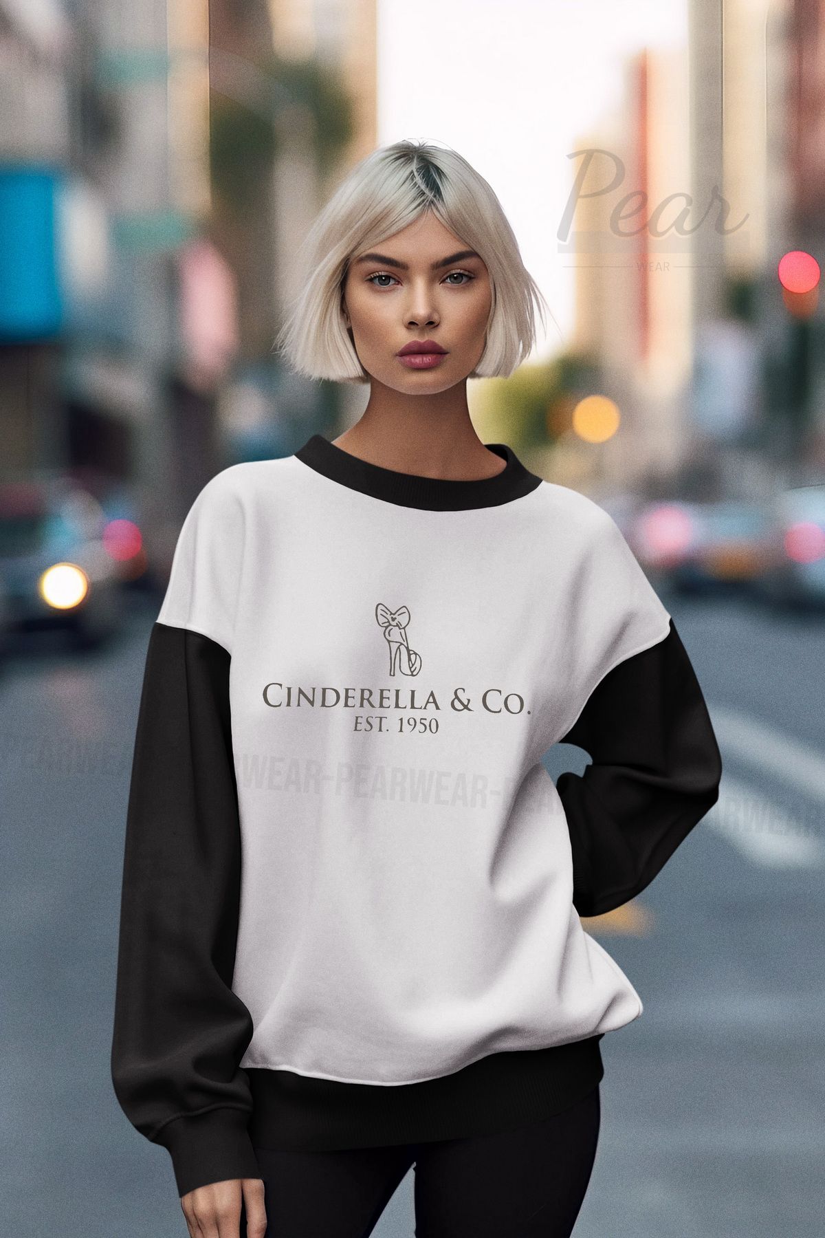 Pear Wear Cinderella Printed Colorful Sweatshirt Women s Oversize