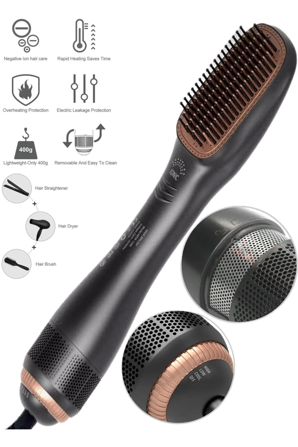Ipone Electric Air Blow Hair Straightener Professional Blow Dryer