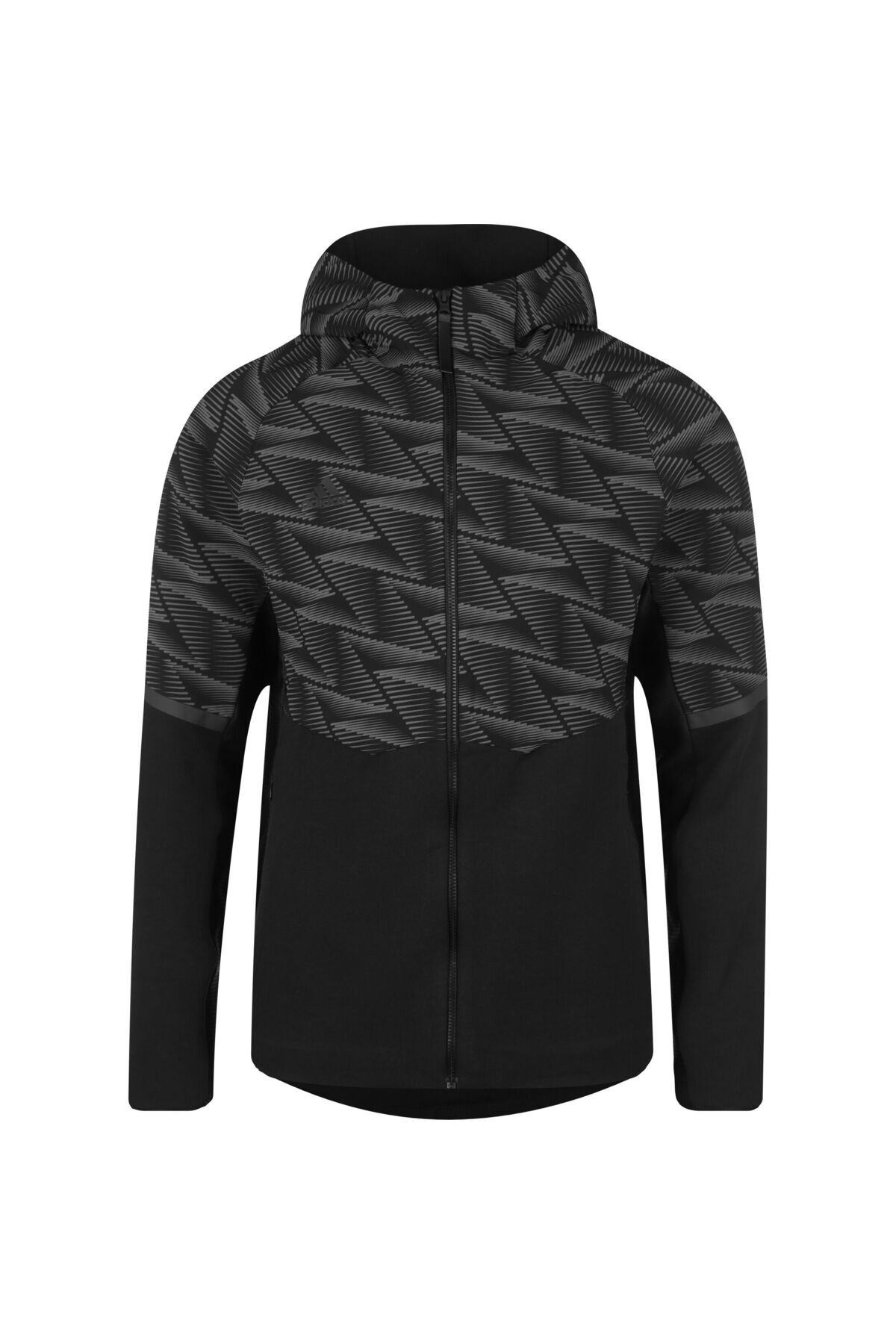 Adidas slim jacket black best sale