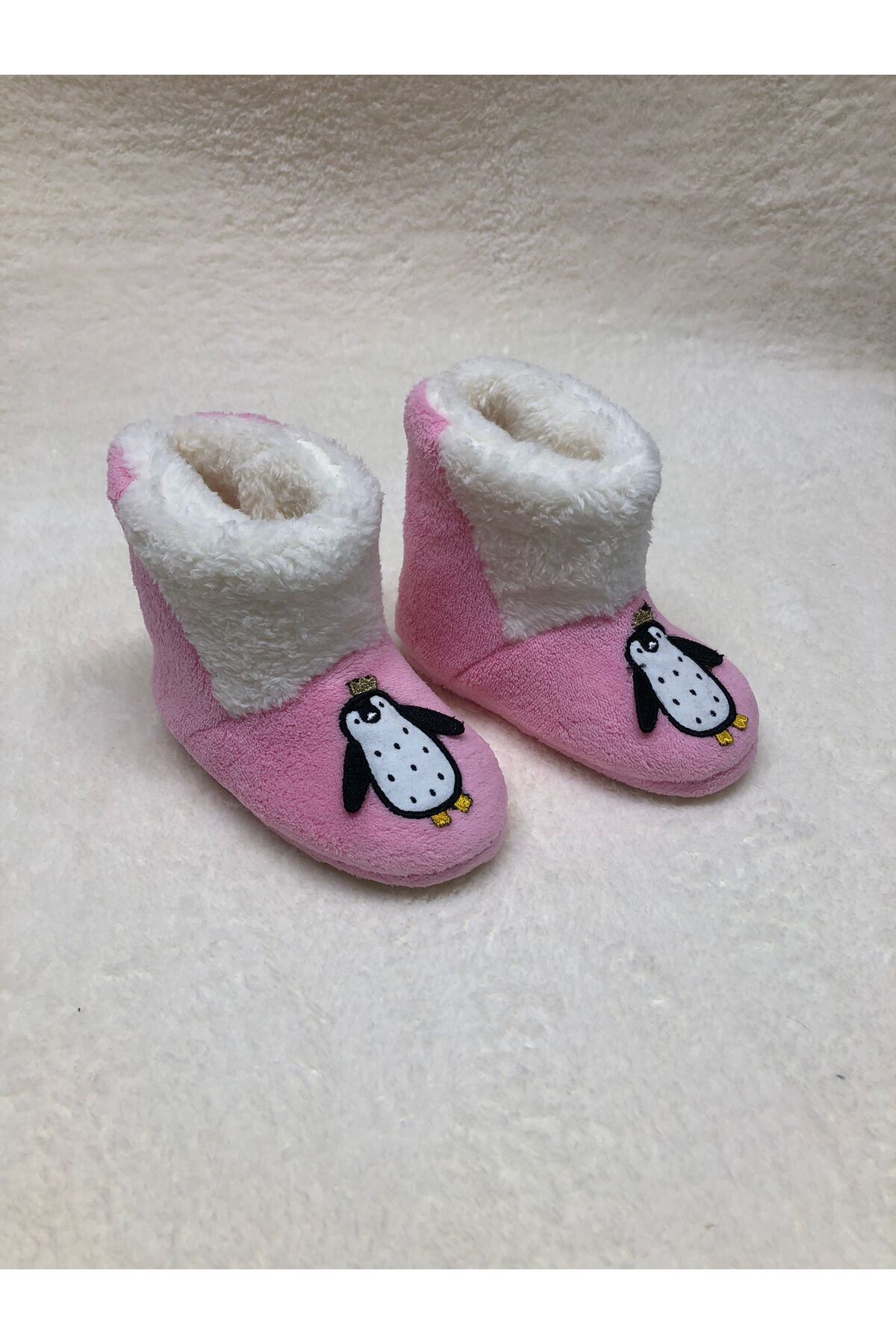 Esco Sesa Pink Penguin Model Slippers Home Boots Girls Non