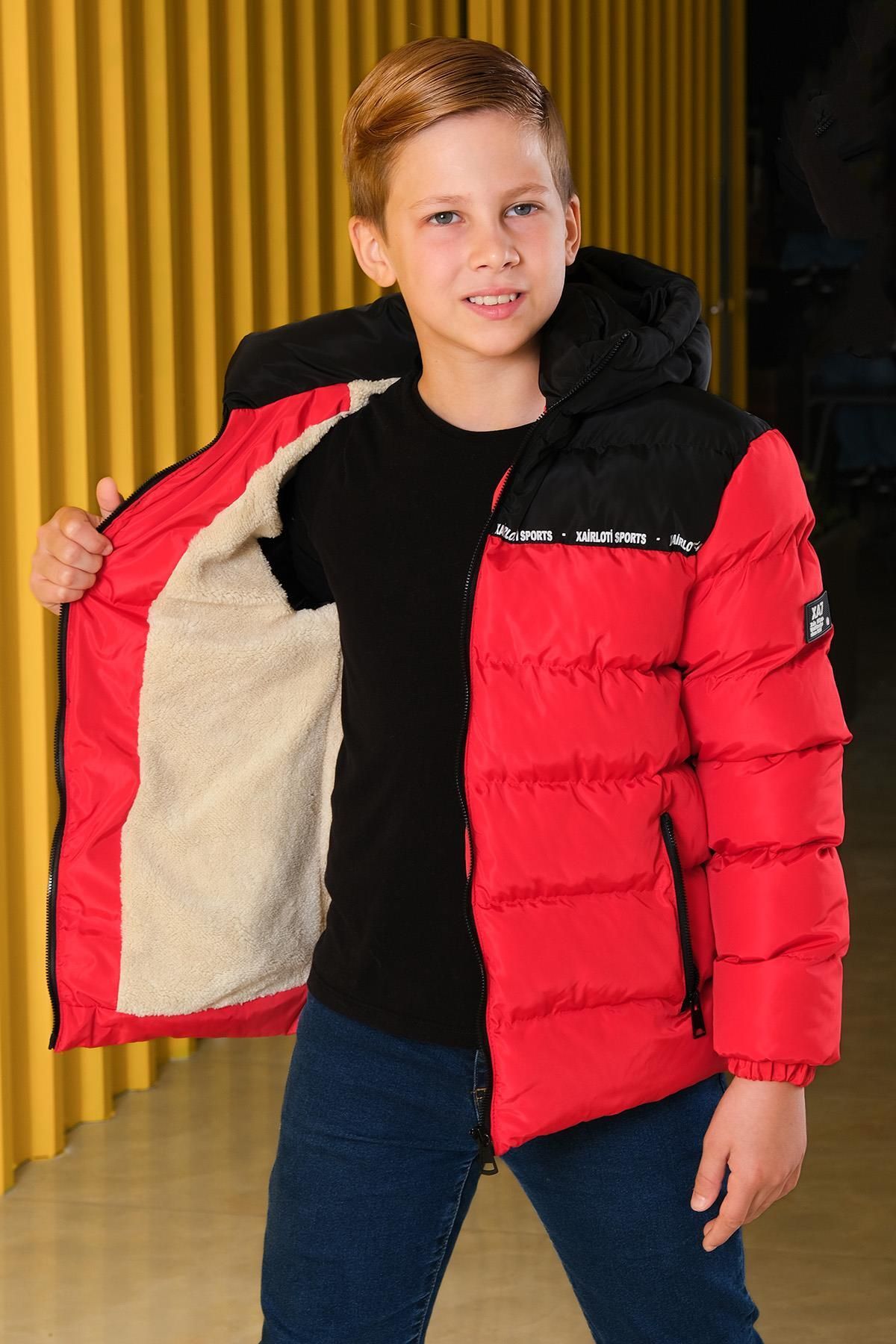 Boys red clearance padded coat