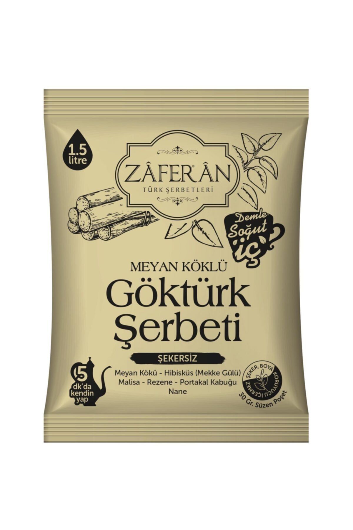 zaferan turk serbetleri zaferan gokturk serbeti 1 5 l organik suzen poset fiyati yorumlari trendyol