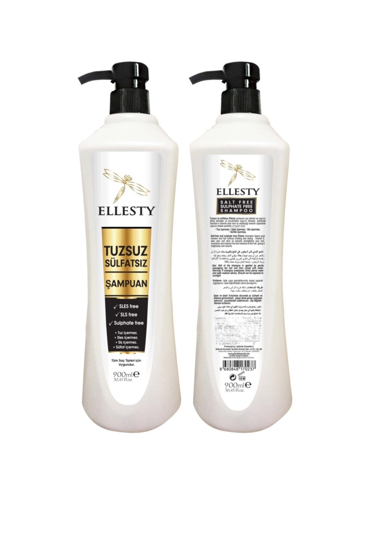 ellesty sulfatsiz tuzsuz parabensiz sampuan 900 ml fiyati yorumlari trendyol
