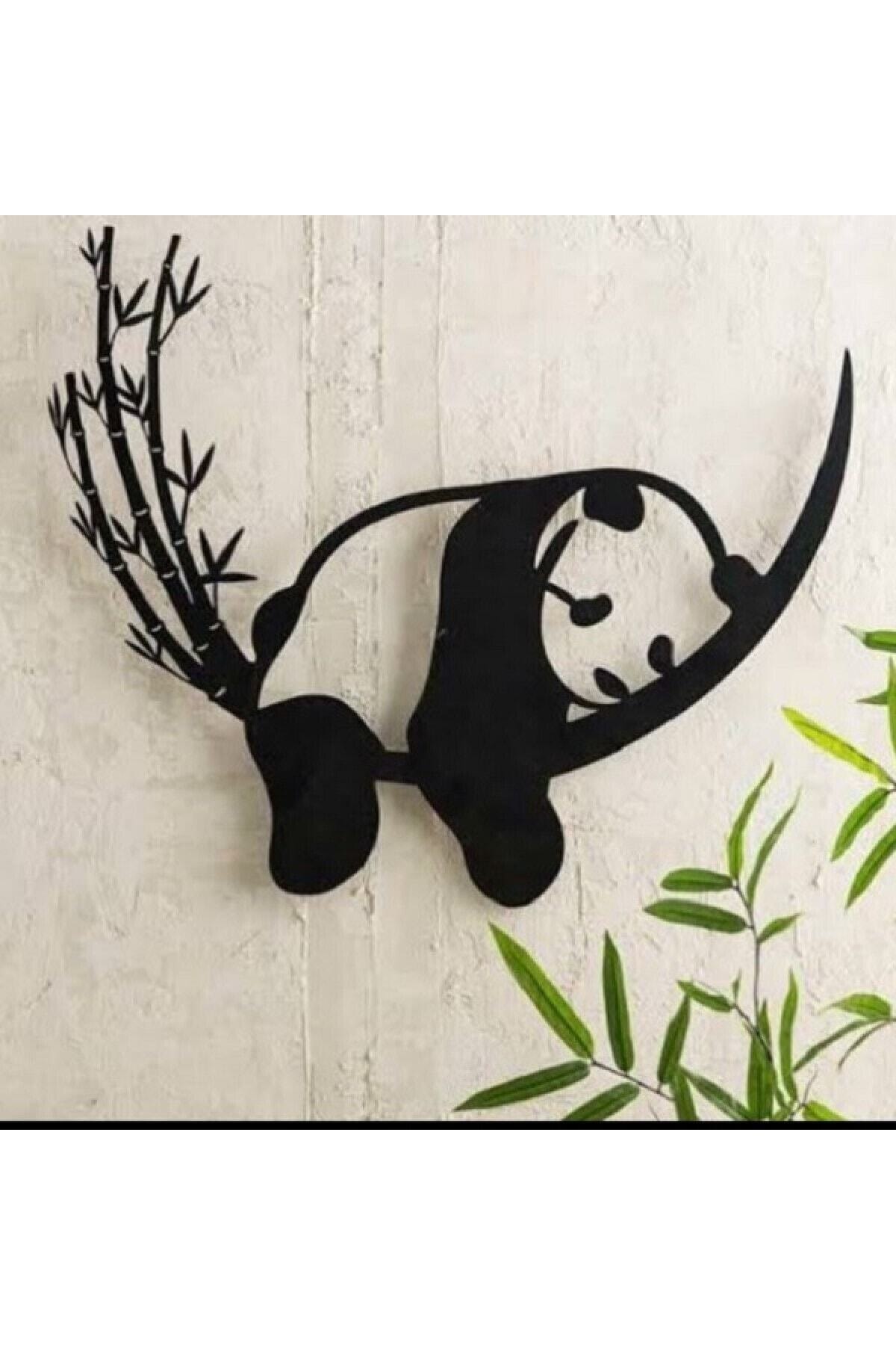 EF Home Modern Panda Dekor Ahşap Lazer Kesim
