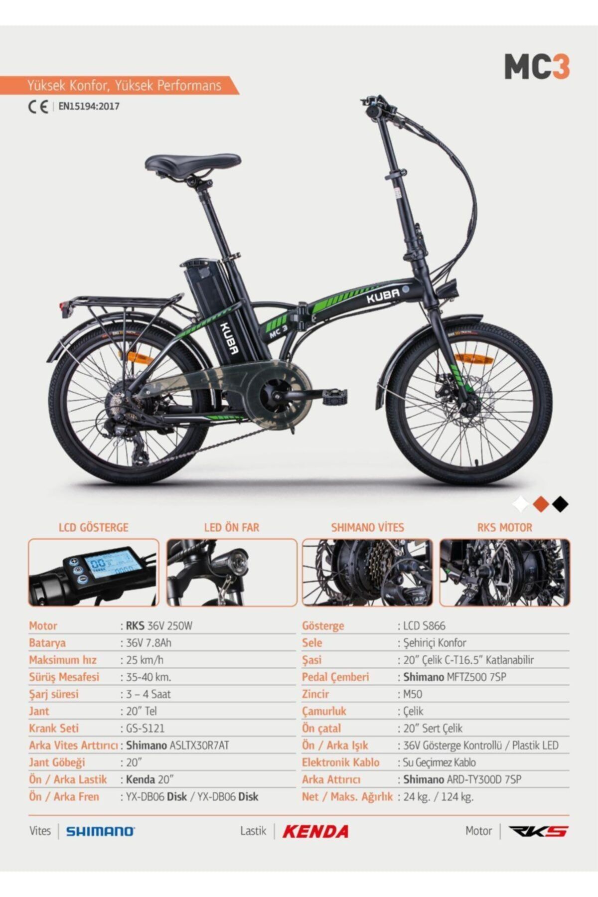 kuba motor mc3 siyah elektrikli bisiklet fiyati yorumlari trendyol