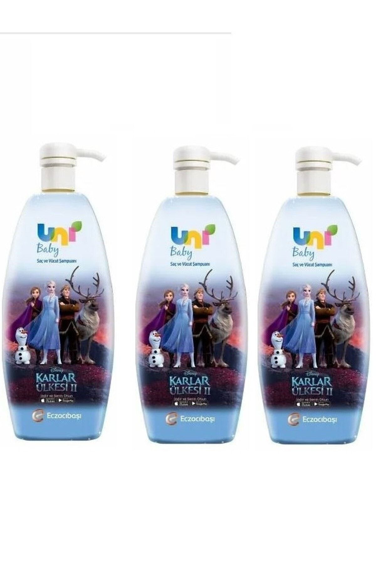 Uni Baby Frozen Saç Ve Vücut Şampuanı 700 ml*3 Adet