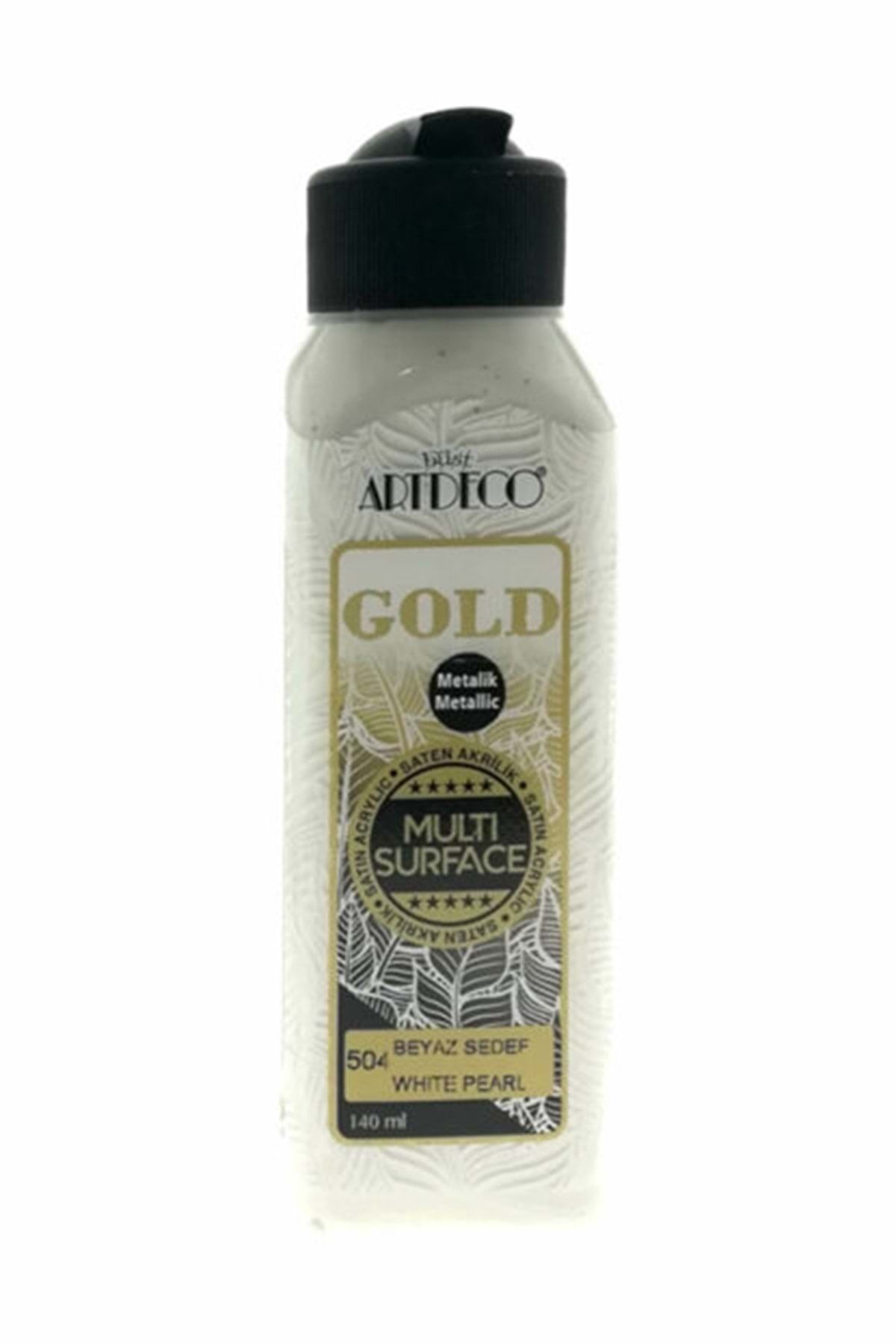 Artdeco 140 ml Akrilik Boya Gold Serisi Metalik Beyaz Sedef