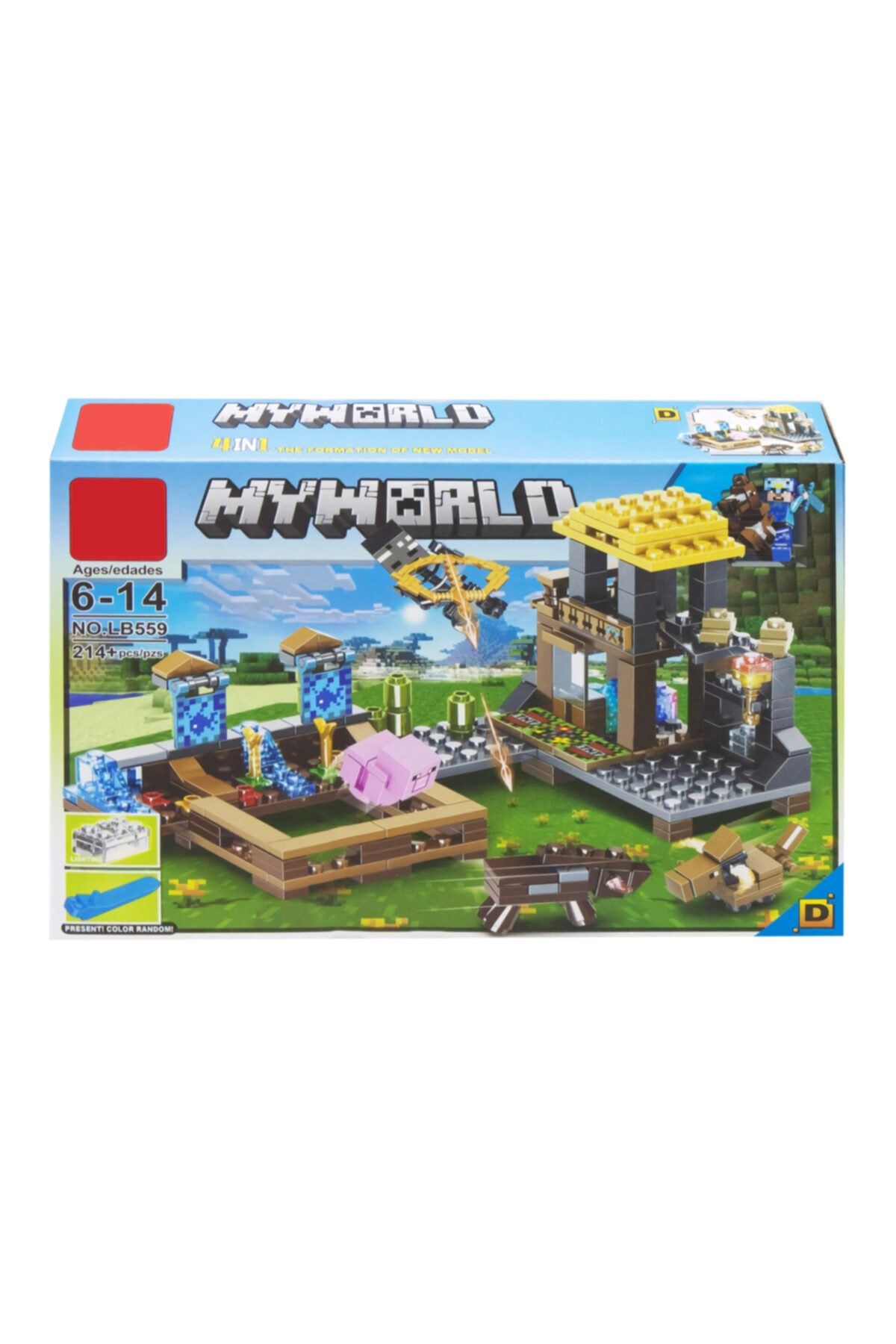 elife Es559-d Lego Yapı Oyuncak Seti Minecraft My World Serisi 214 Parça