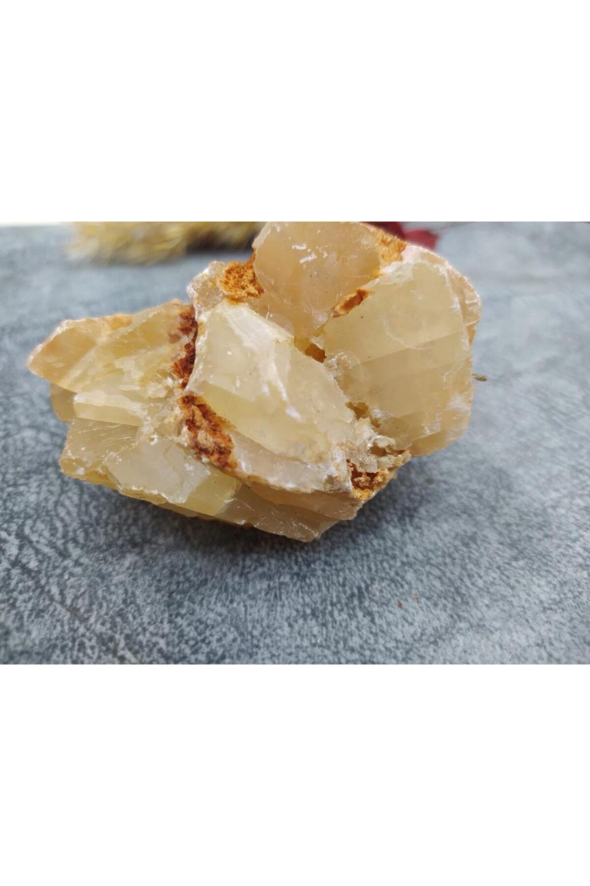 Hd Marketim Doğal Kalsit Taşı 1 Adet 196 Gr 7.5-cm Ile 5.5-cm Arası Boylarında