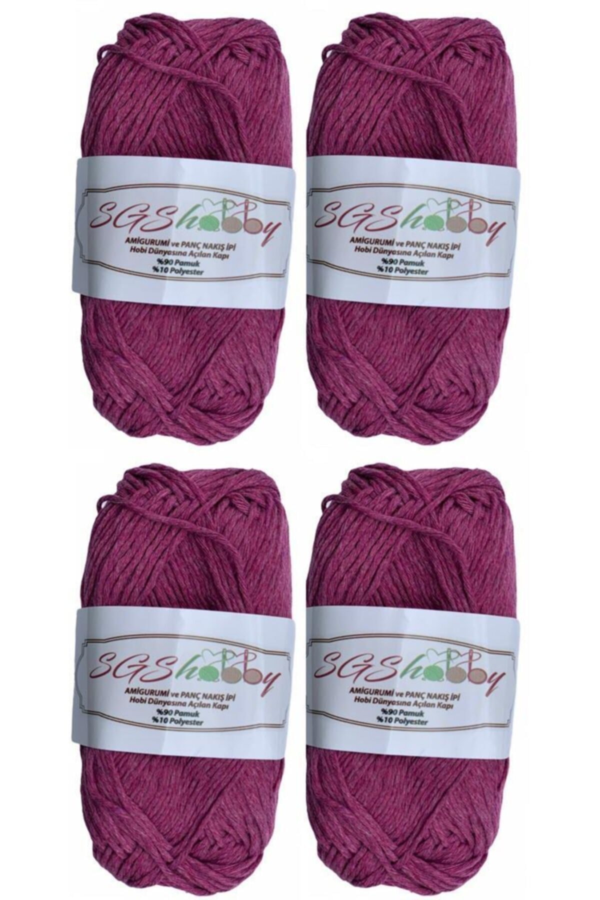 sgshobby Nakış Ip Panç Ip Kanaviçe Etamin Ip Mor 4 Adet