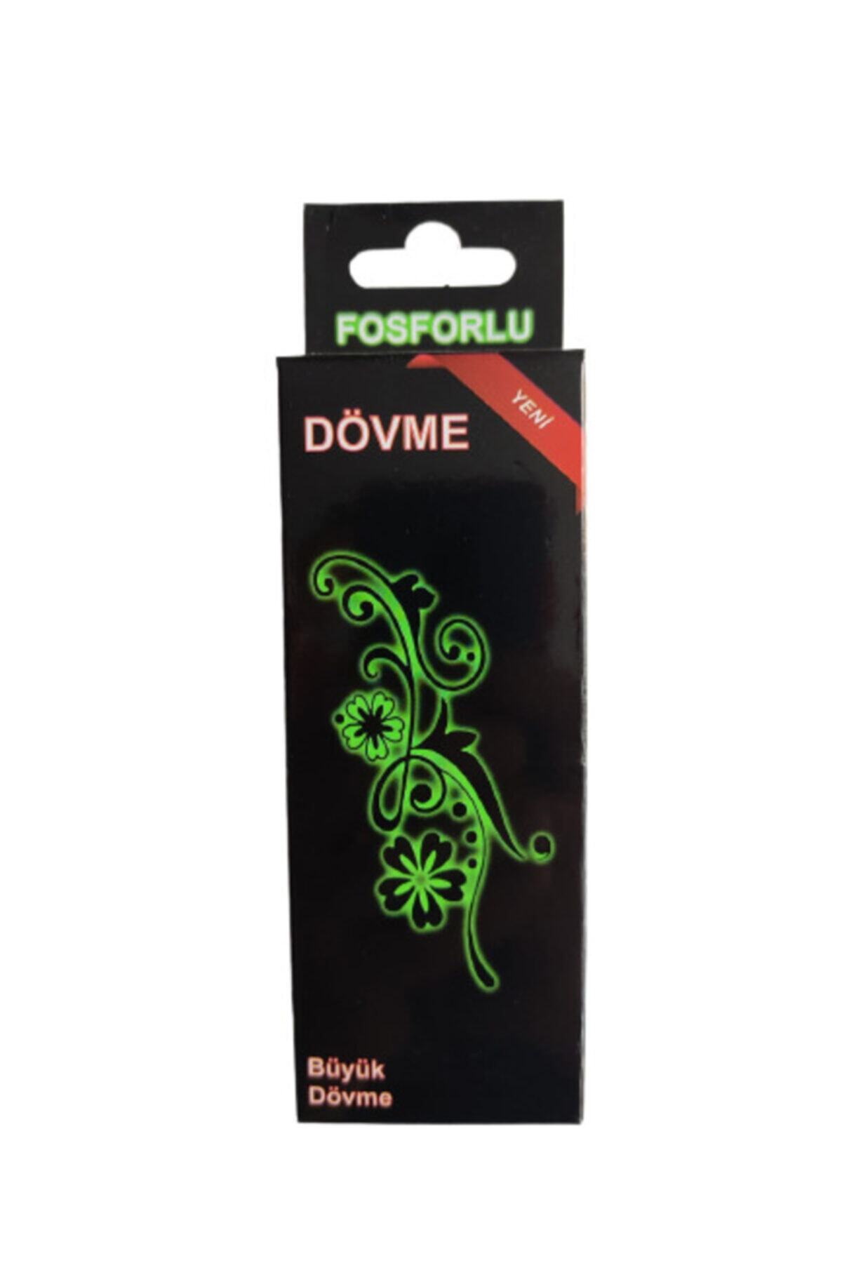 Öğretmen Kırtasiye Fosforlu Geçici Dövme - Çiçek Deseni-2