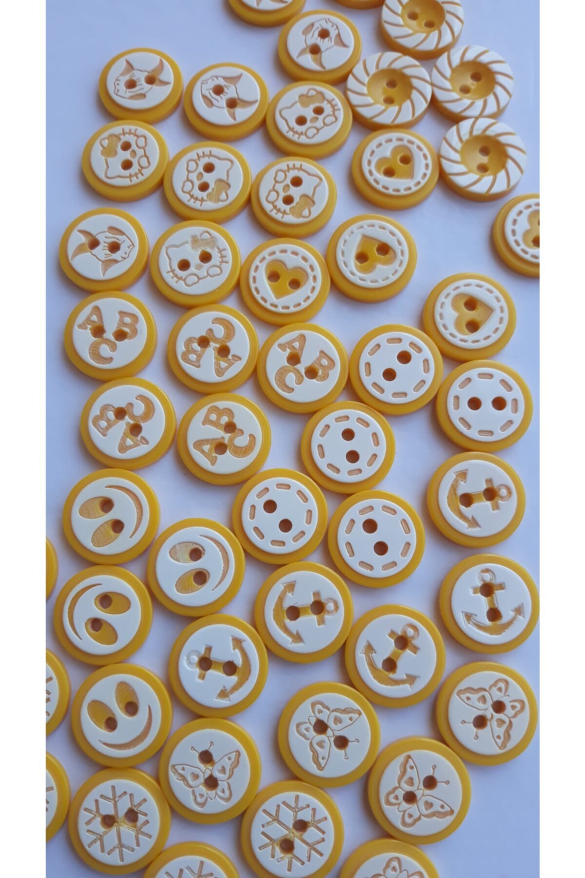 devhome Bebe Yelek Düğme Sarı 10 Model 50 Adet