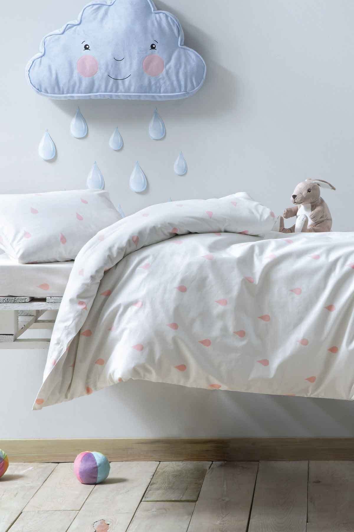 Hibboux Rain Tek Kişilik Nevresim Seti - White
