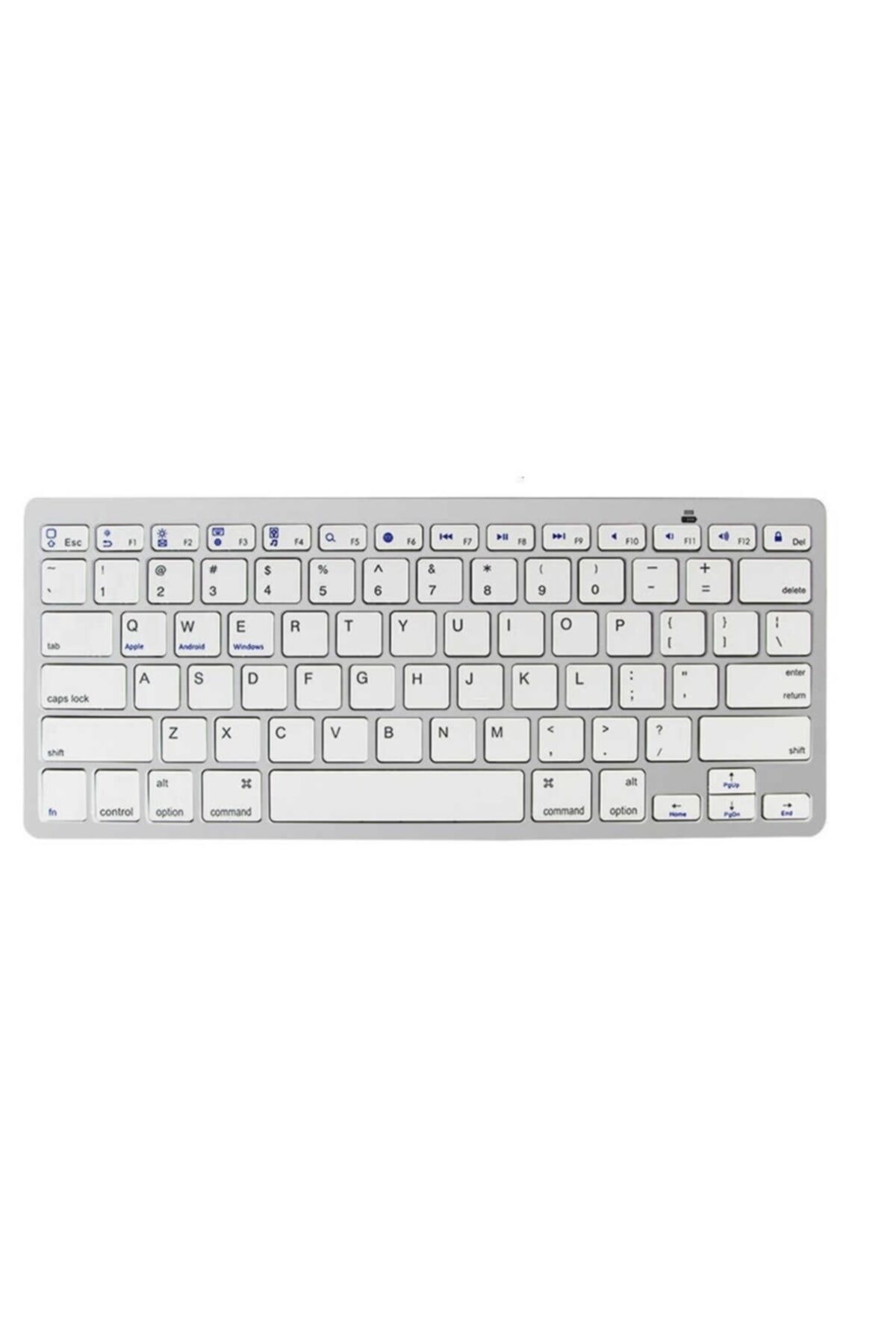 NARİTA Wireless Beyaz Slim Ince Bluetooth Kablosuz Klavye