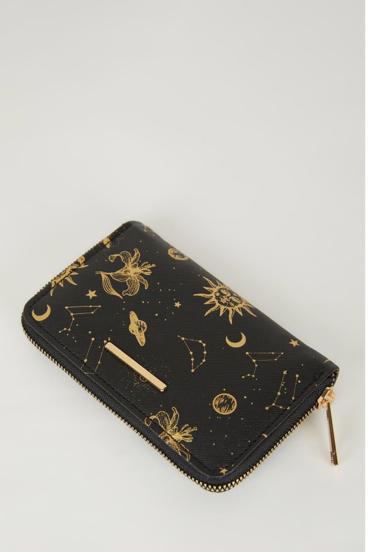 Gold leather coin purse deals