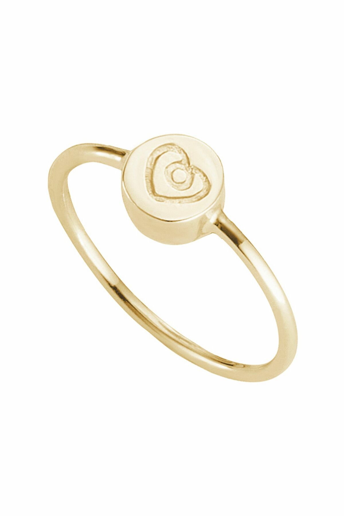 Caï Ring 925/- Sterling Silber vergoldet Herz - Trendyol