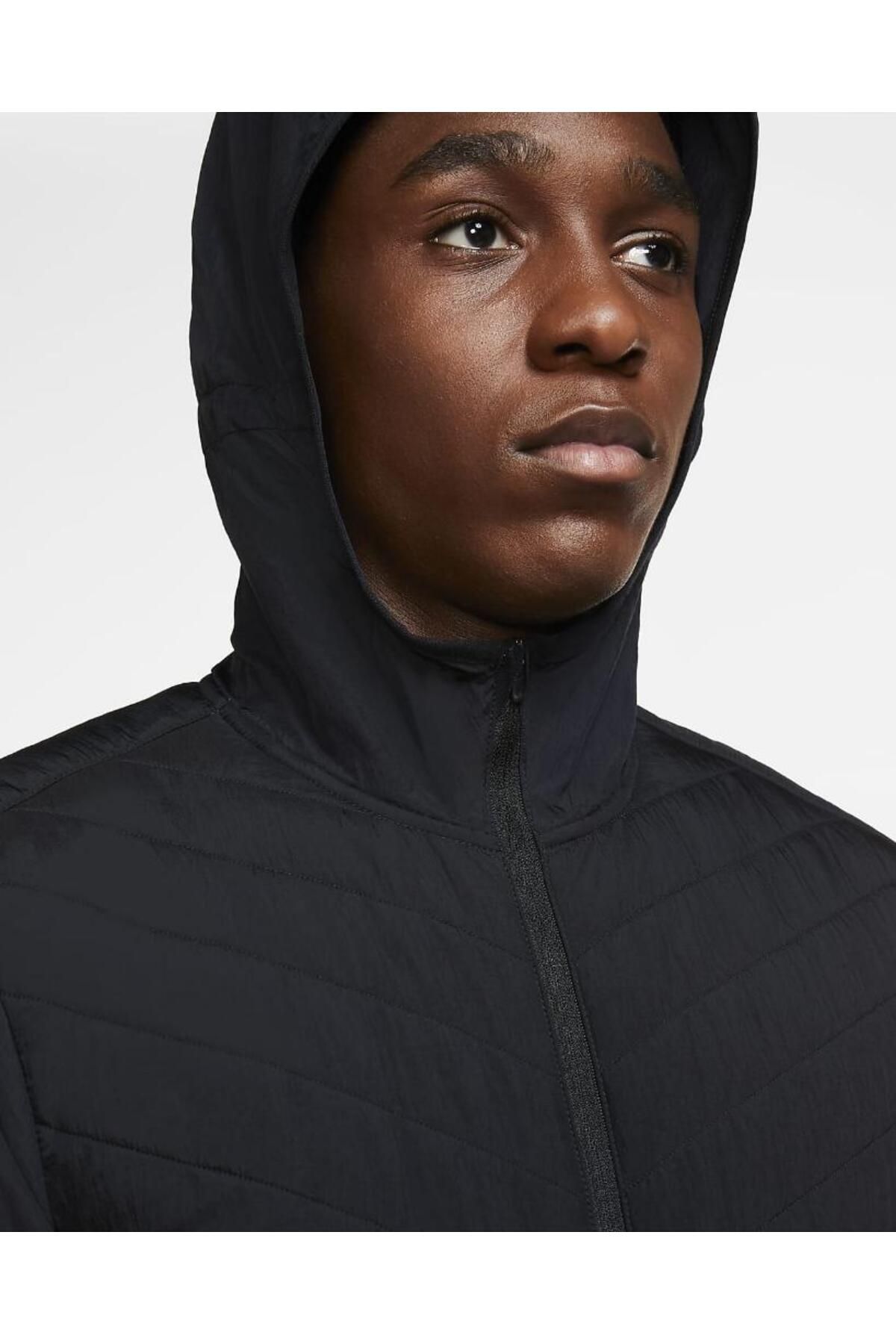 Nike Men s Sports Running Aerolayer Hooded Jacket Black Trendyol