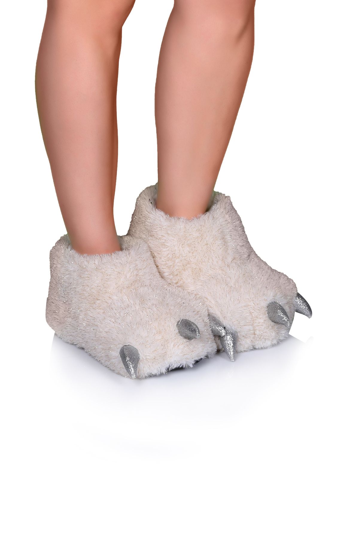 Twigy Tw Glam White Women s Animal Slippers Trendyol