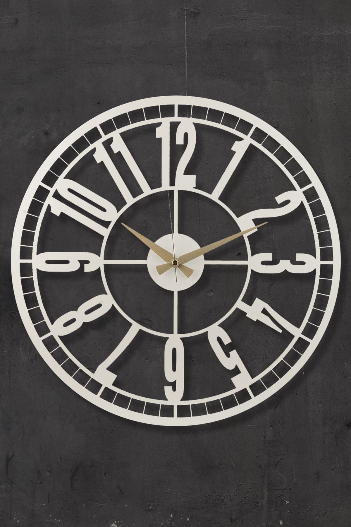 Muyika Design Muyika Whi Metal Beyaz Duvar Saati 50X50Cm