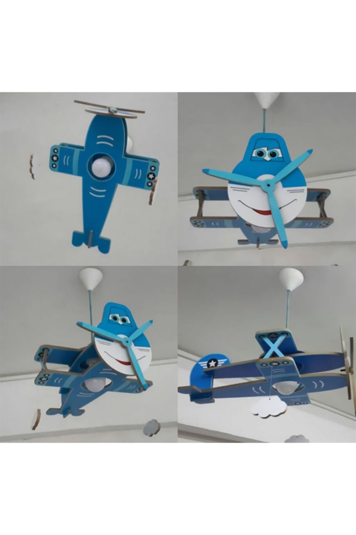 Fs Ahşap Sarkıtlı Çocuk Odası Uçak Avize